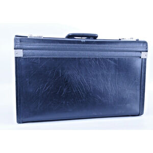 Black Mens Attache Briefcase Hard Shell Catalog Case Travel Laptop Business
